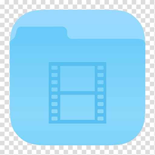 video folder icon, blue computer icon sky aqua, Folder Video transparent background PNG clipart