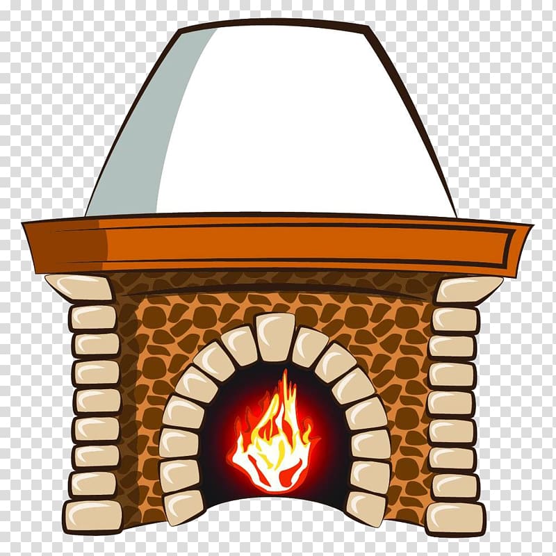 Fireplace Cartoon , Hand painted fireplace transparent background PNG clipart