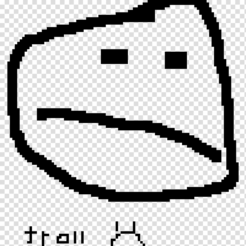 Internet Troll Trollface Pixel Art Sad Face Transparent Background Png Clipart Hiclipart