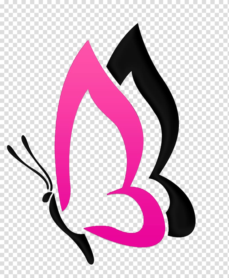 Logo , pink butterfly decoration transparent background PNG clipart
