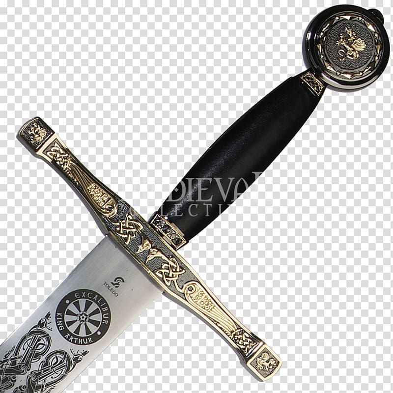 King Arthur Excalibur Knightly sword Lady of The Lake, swords shield transparent background PNG clipart