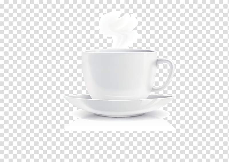White Coffee Espresso Coffee Cup Ceramic Cup Transparent