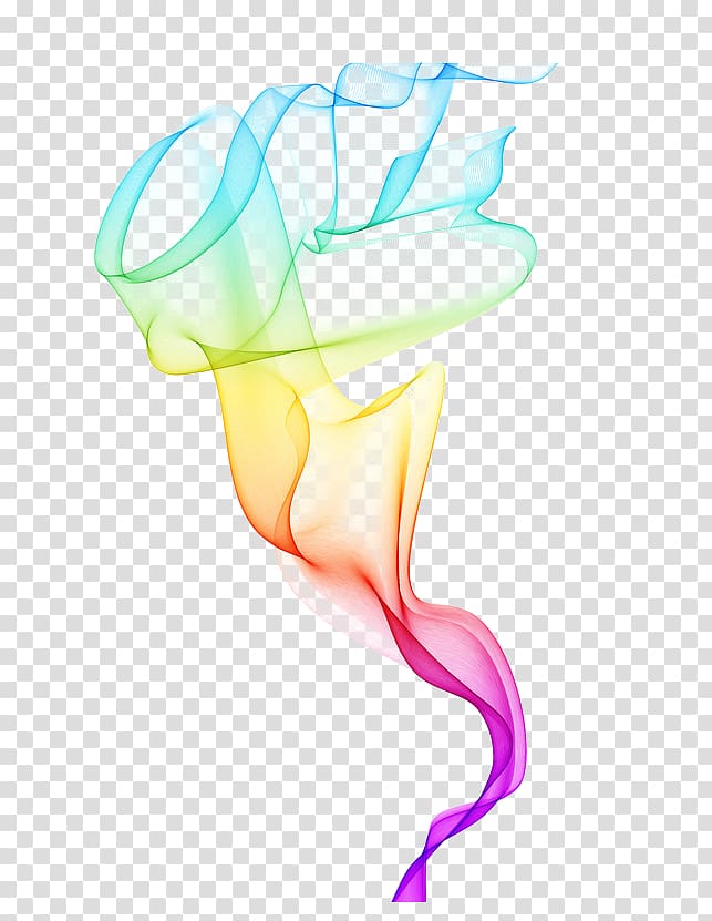 multicolored graphics, Scape, rainbow colored curve pattern transparent background PNG clipart