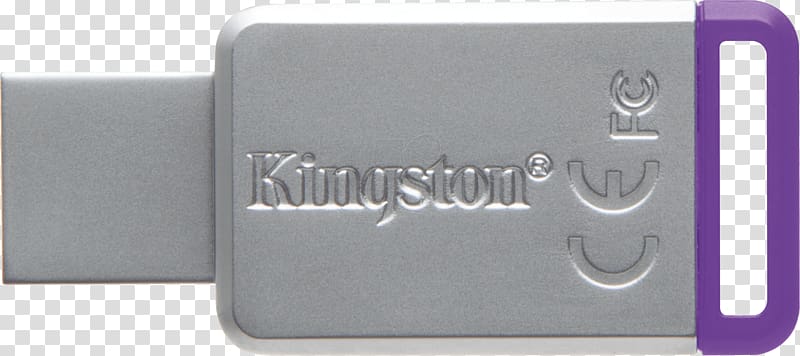 Kingston USB 3.0 DataTraveler 50 USB Flash Drives Kingston Technology, USB transparent background PNG clipart