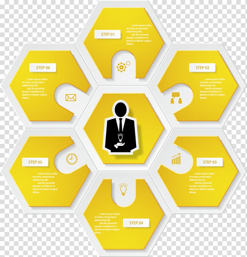 yellow honeycomb infographics, Chart Infographic, Creative PPT information tag creatives transparent background PNG clipart