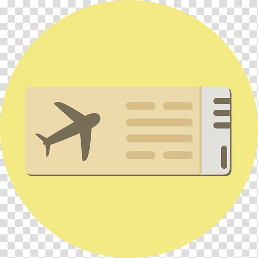 Flight Airline ticket Travel Computer Icons, khaki transparent background PNG clipart
