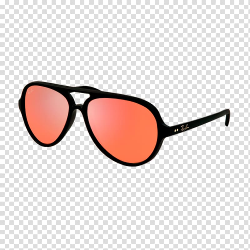Ray-Ban Cats 5000 Classic Aviator sunglasses Mirrored sunglasses, black frame glasses transparent background PNG clipart
