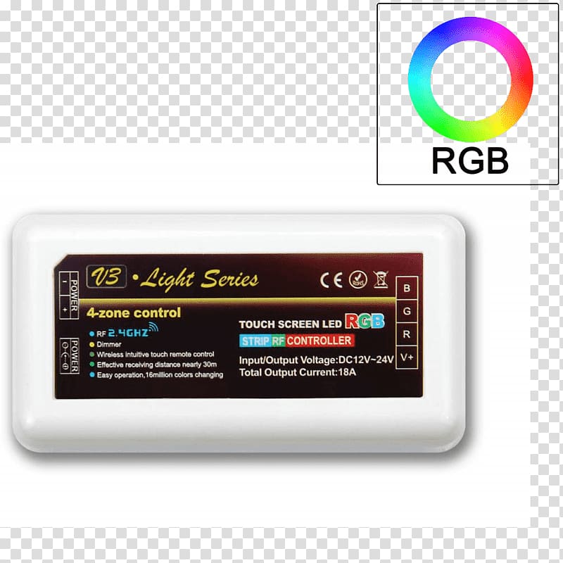 LED strip light RGB color model Light-emitting diode Remote Controls, light transparent background PNG clipart