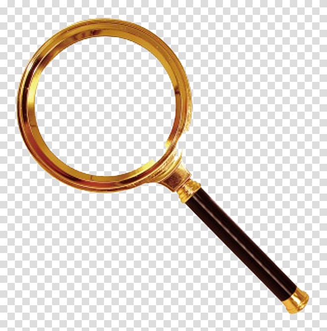 gold and brown magnifying glass, Magnifying glass, Yellow magnifying glass transparent background PNG clipart