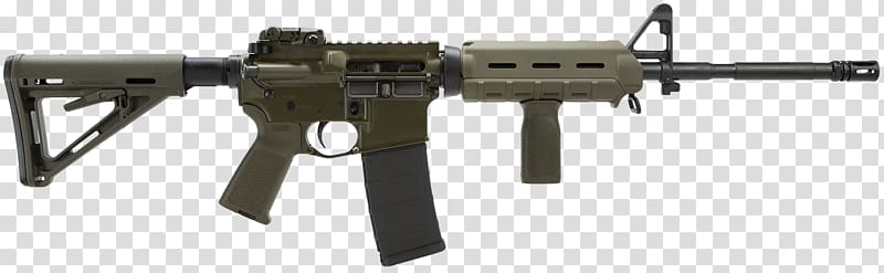 AR-15 style rifle Smith & Wesson M&P15 Magpul Industries 5.56×45mm NATO .223 Remington, m4 carbine transparent background PNG clipart