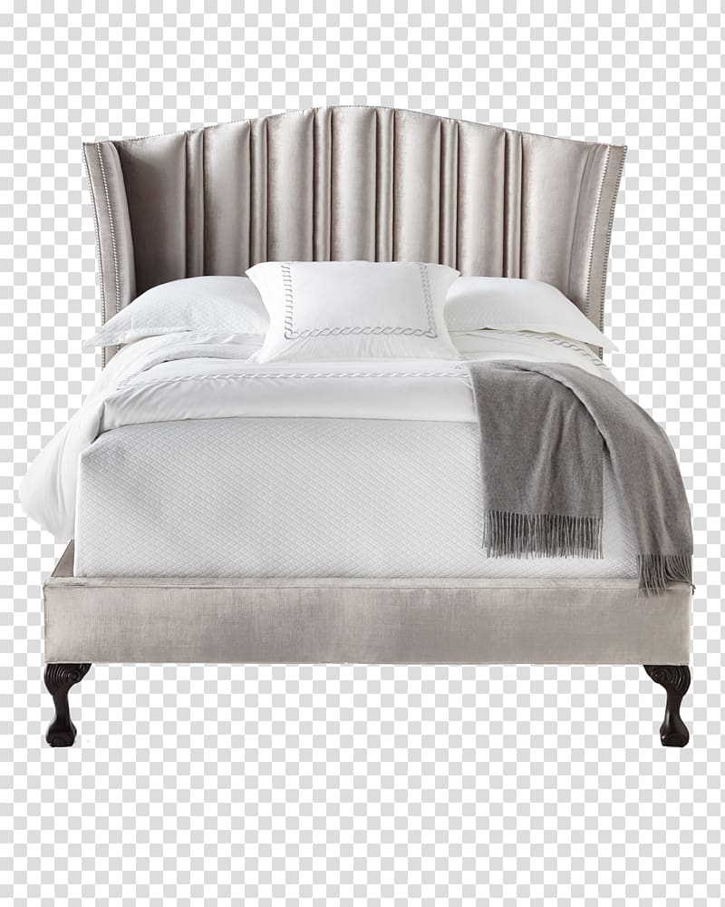 Bed frame Tufting Bedroom furniture, Simple white bed transparent background PNG clipart