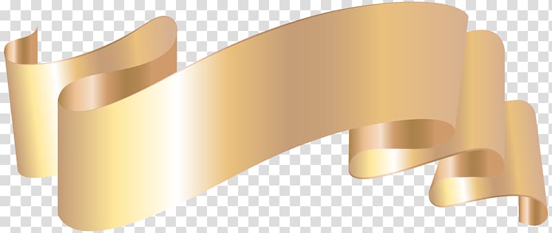 Paper clip , GOLD BANNER transparent background PNG clipart