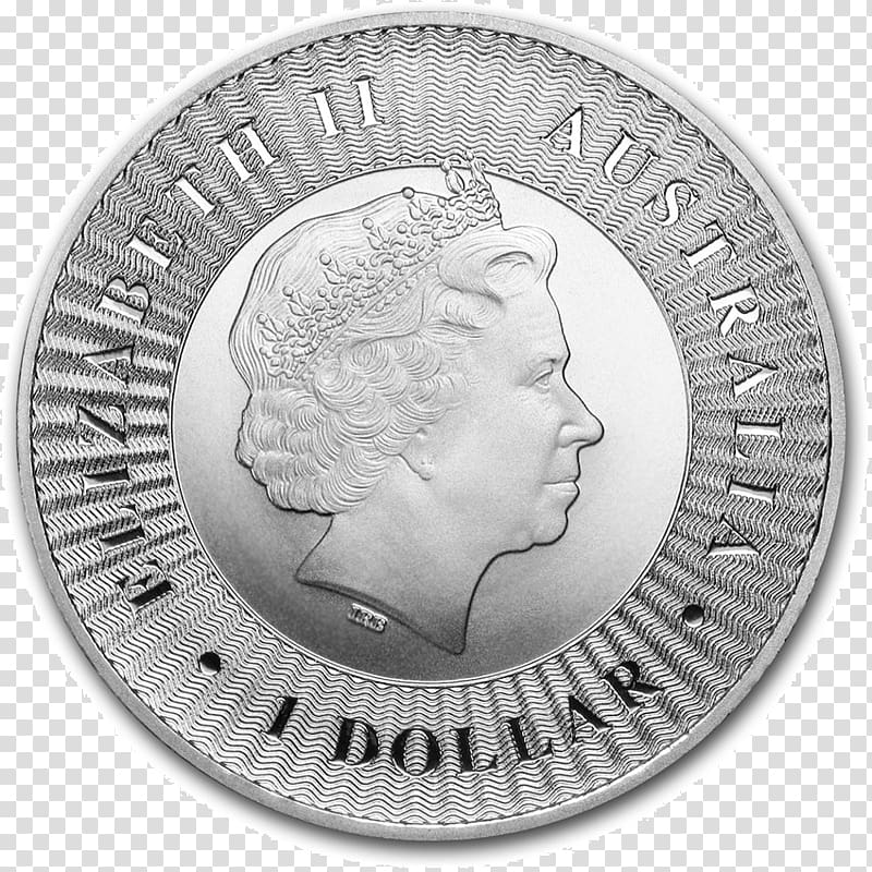 Perth Mint Australian Silver Kangaroo Silver coin Bullion coin, silver coin transparent background PNG clipart