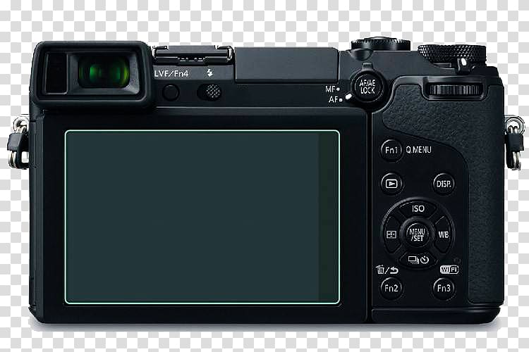 Panasonic Lumix DMC-GX1 Panasonic Lumix DMC-GF7 System camera, Black digital camera transparent background PNG clipart