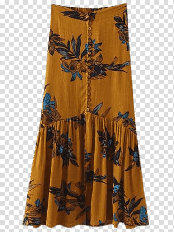 Boho-chic Skirt Fashion Dress Clothing, flowers skirt transparent background PNG clipart