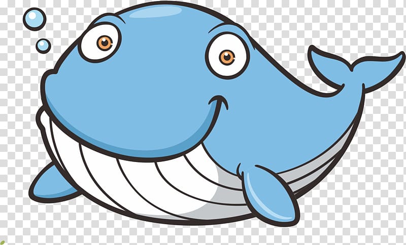 Blue whale , cartoon whale transparent background PNG clipart