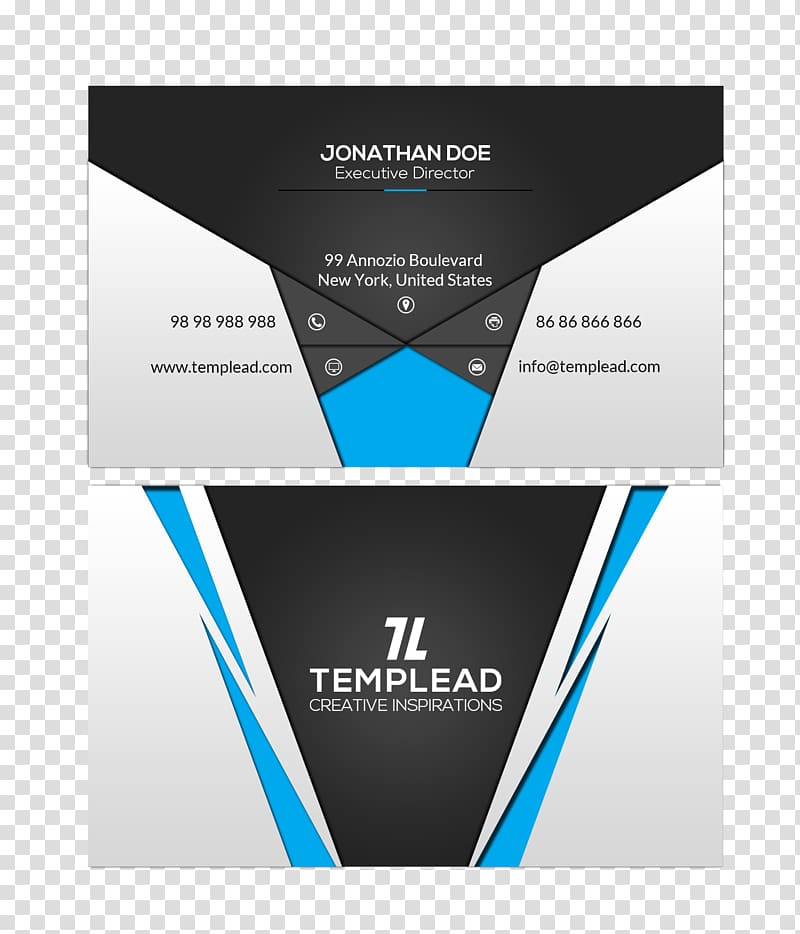 Templead logo, Logo Business card, business card transparent background PNG clipart