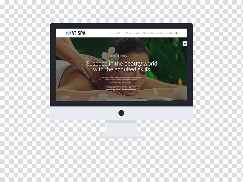 Responsive web design Template Beauty Parlour Spa Joomla, spa theme transparent background PNG clipart
