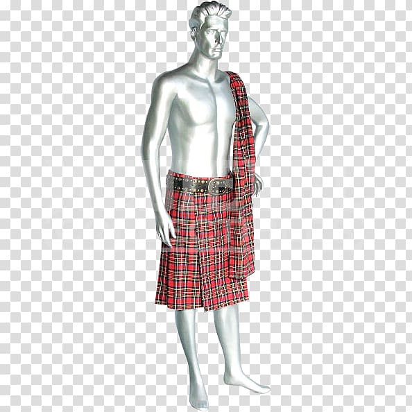 Kilt Clothing Tartan Scarf Highland dress, superman scarf transparent background PNG clipart