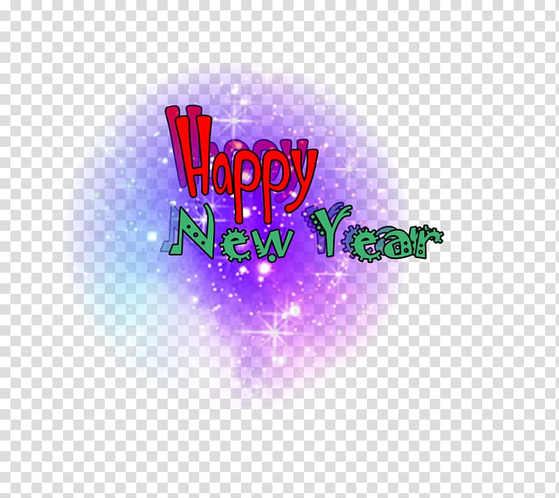 Light Graphic design Violet Purple, Happy New Year transparent background PNG clipart