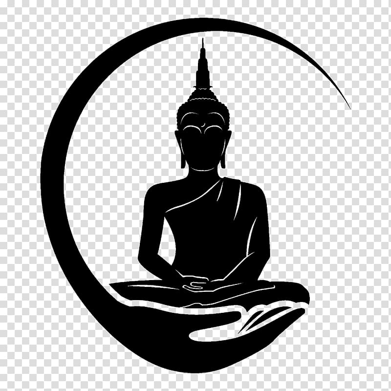 Wall decal Buddhism Sticker Polyvinyl chloride, meditating buddha stencil transparent background PNG clipart