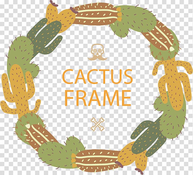 Cactaceae Succulent plant Haworthia Euclidean , painted cactus wreath transparent background PNG clipart