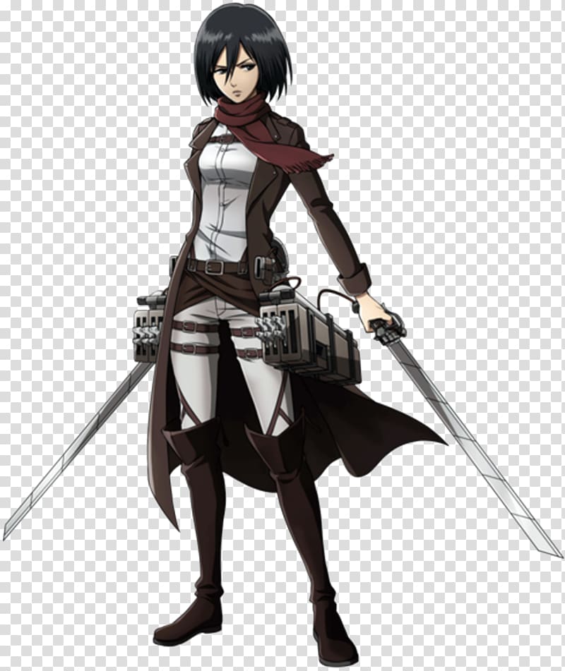 Mikasa Ackerman , Mikasa Ackermann A.O.T.: Wings of Freedom Eren Yeager Attack on Titan Rendering, cosplay transparent background PNG clipart