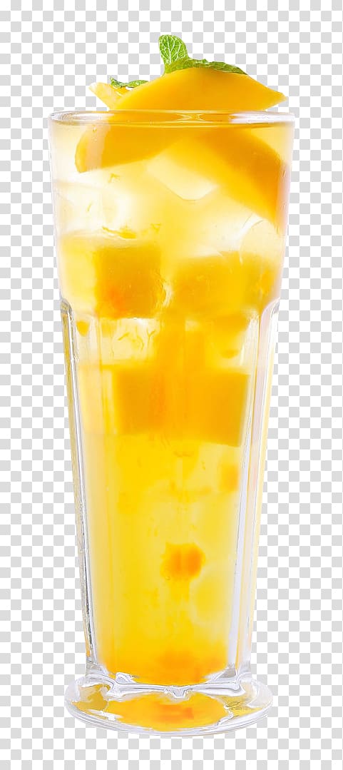 glass full of juice, Ice cream Orange juice Smoothie Milkshake, Icy mango transparent background PNG clipart