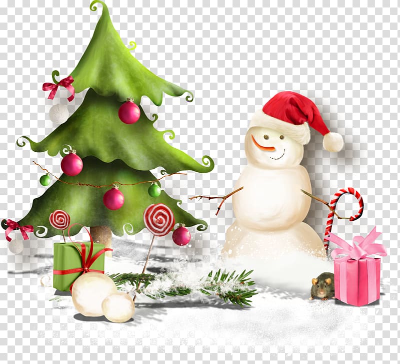 Christmas tree Snowman Ded Moroz New Year , christmas tree transparent background PNG clipart