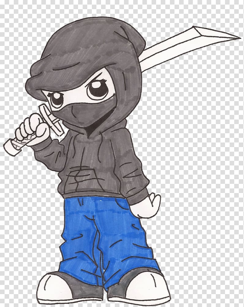 hoodie ninja Drawing Art, Ninja transparent background PNG clipart