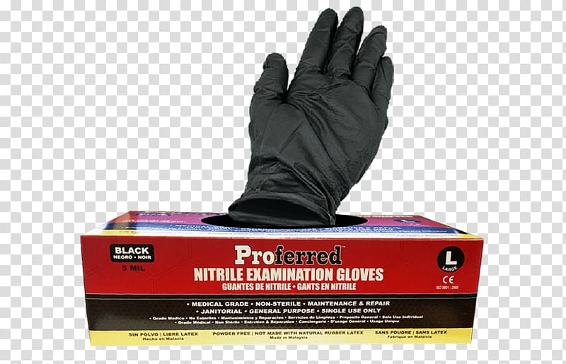 Glove Nitrile rubber Pacific Components H&M Yellow, safety glove transparent background PNG clipart