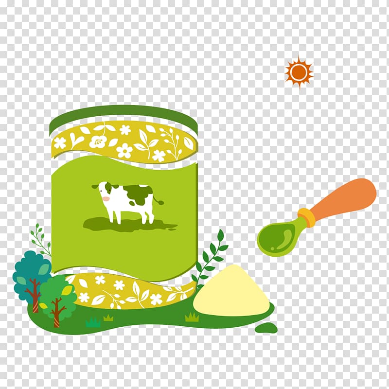 Powdered milk Illustration, Dairy cow transparent background PNG clipart