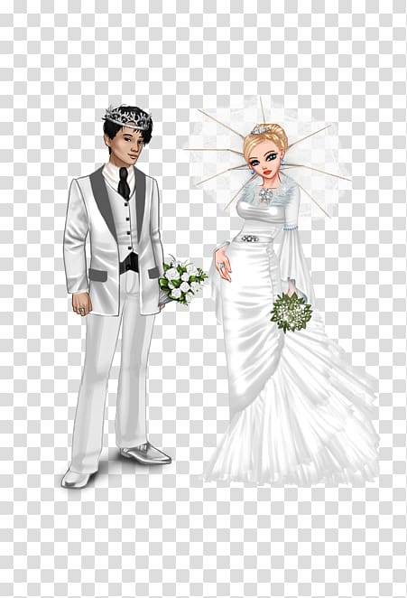 Bridegroom Tuxedo Wedding dress Marriage, Fashion couple transparent background PNG clipart