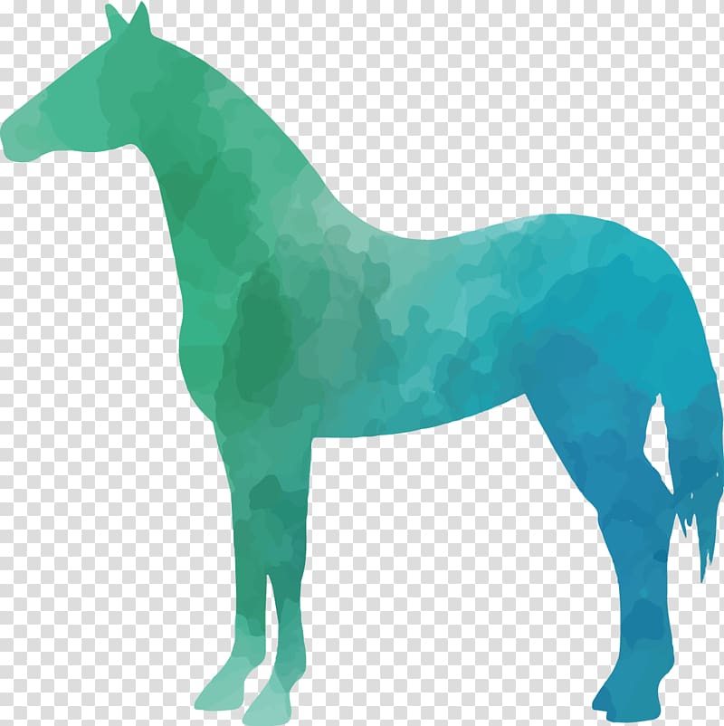 Mule Horse Pony Silhouette, Colorful animal silhouettes set transparent background PNG clipart