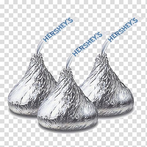 three Hershey's chocolates, Hershey bar Chocolate bar Hershey\'s Kisses The Hershey Company, kiss transparent background PNG clipart