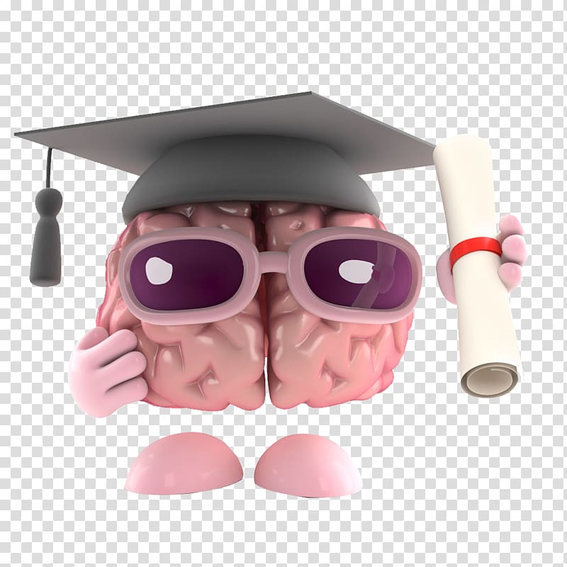 Brain Illustration, Brain-gut Cartoon Doll transparent background PNG clipart