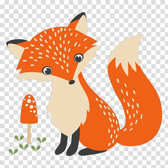 orange fox illustration, Drawing , fox transparent background PNG clipart