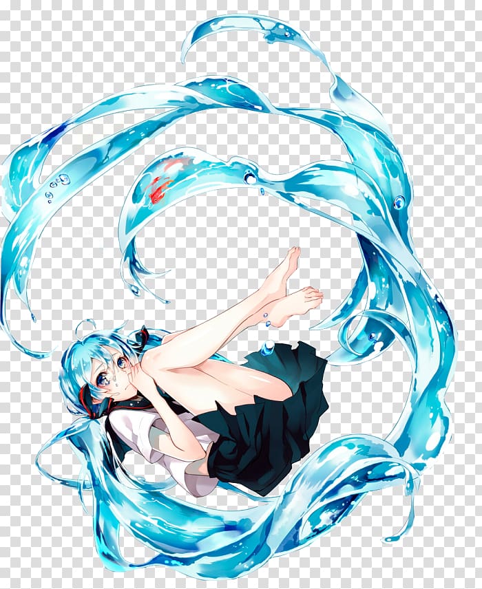 Hatsune Miku Anime Drawing Pixiv, hatsune miku transparent background PNG clipart