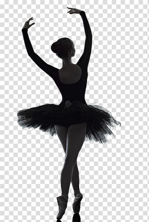 Ballet Dancer Silhouette , Free to pull the material back transparent background PNG clipart
