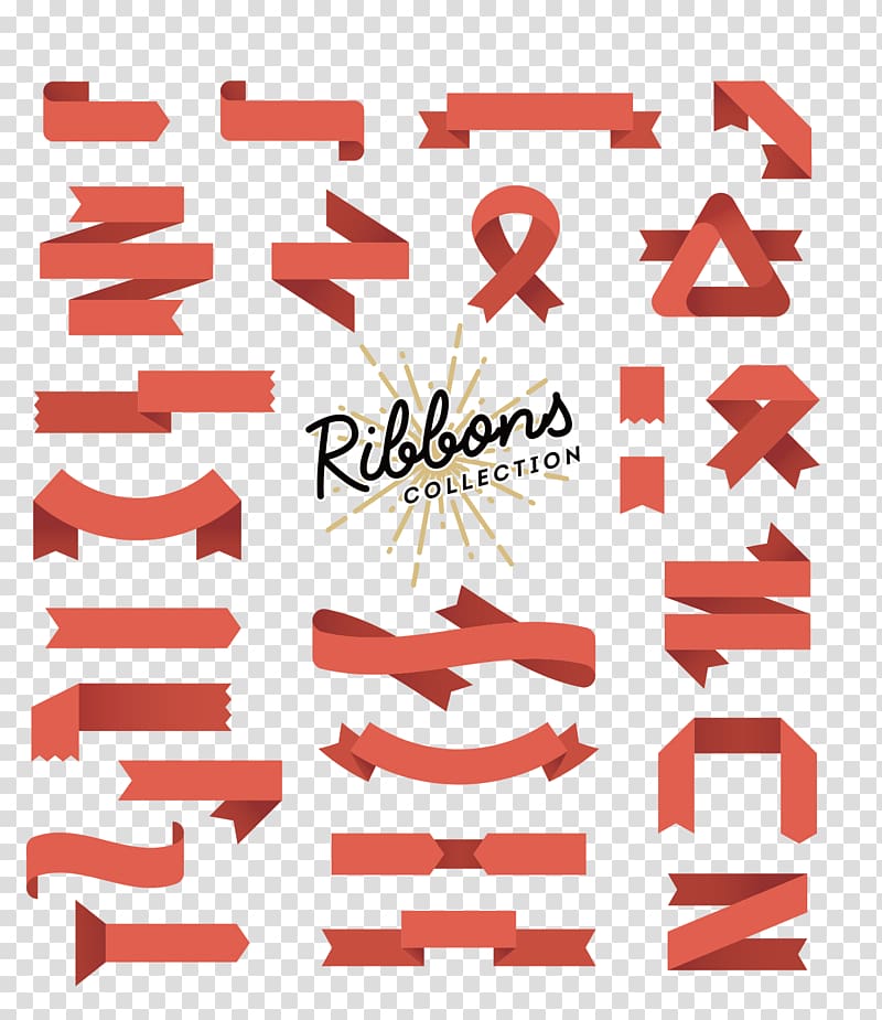 ribbons collection art, Ribbon Flat design, Simple flat ribbon transparent background PNG clipart