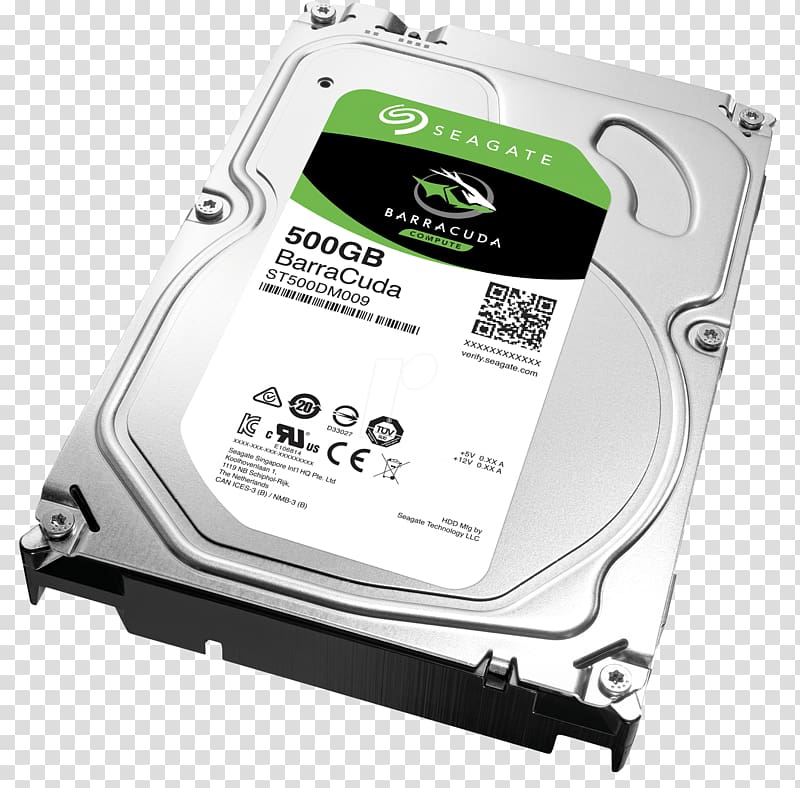 Hard Drives Seagate Barracuda Seagate Technology Serial ATA Solid-state drive, hard drive transparent background PNG clipart