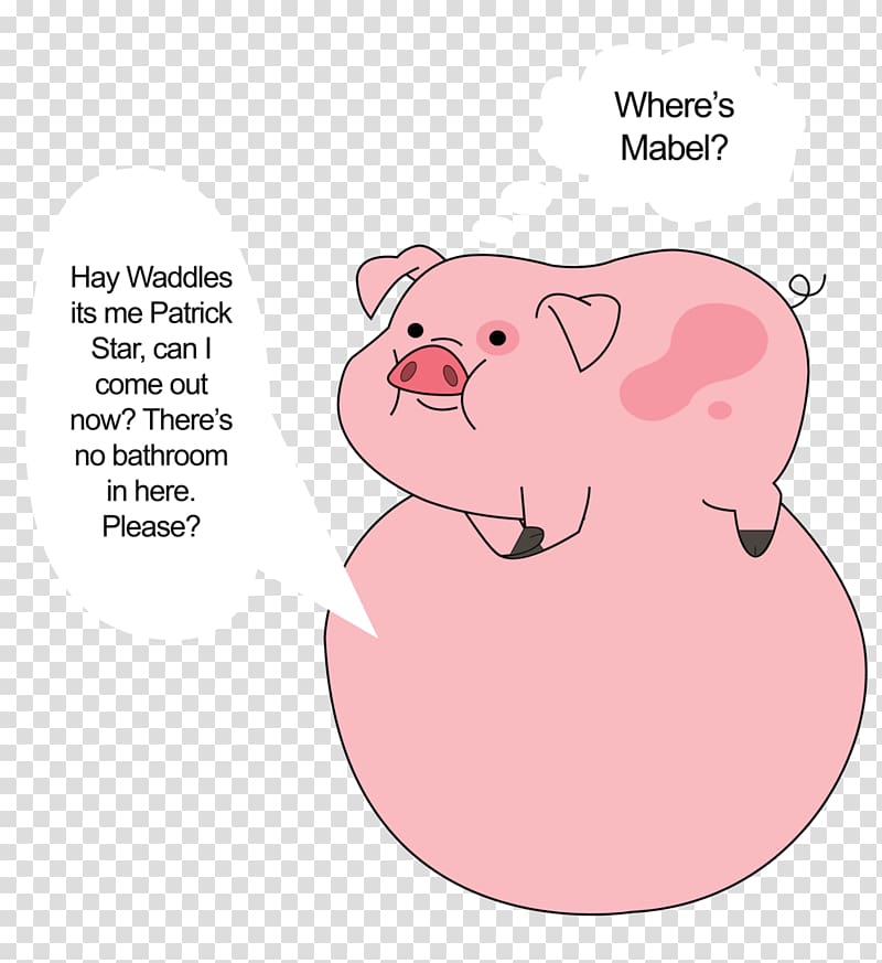 Pig Waddles Character, pig transparent background PNG clipart