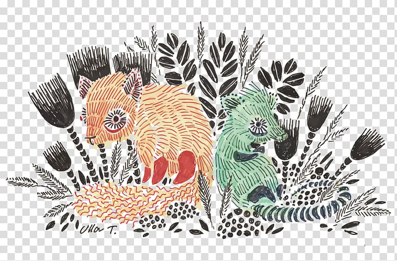 Tiger Euclidean Illustration, fox and mouse transparent background PNG clipart