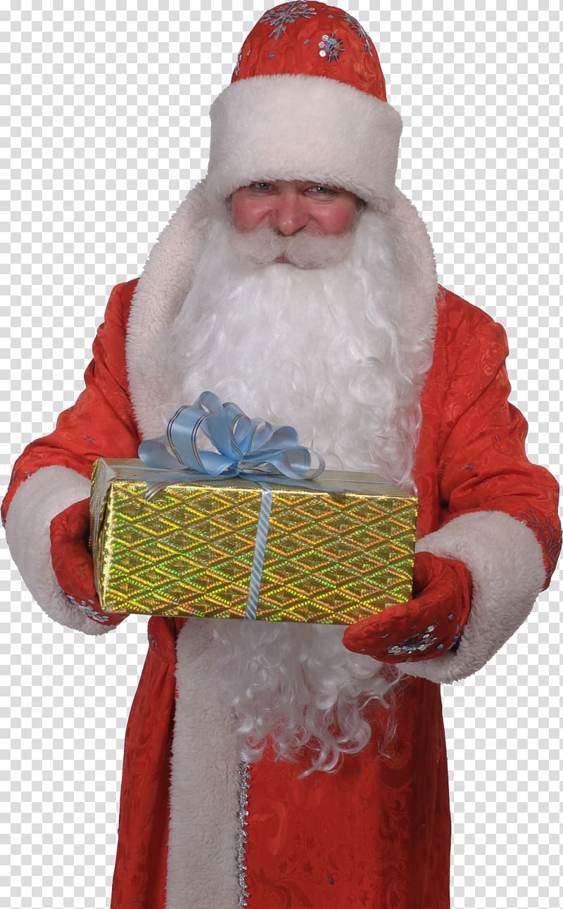 Santa Claus Ded Moroz grandfather Christmas ornament Ziuzia, santa claus transparent background PNG clipart