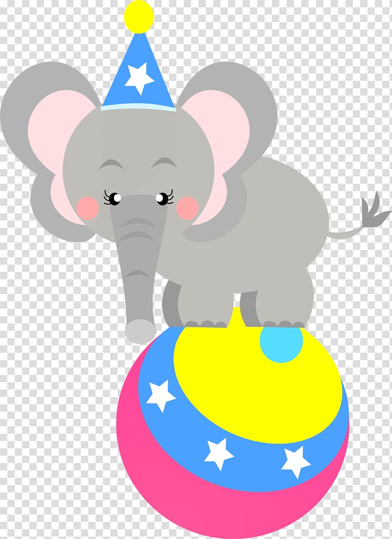 Circus Clown Elephant Party , Circus transparent background PNG clipart
