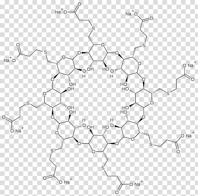 Sugammadex Molecule Neuromuscular-blocking drug Rocuronium Selective relaxant binding agents, others transparent background PNG clipart