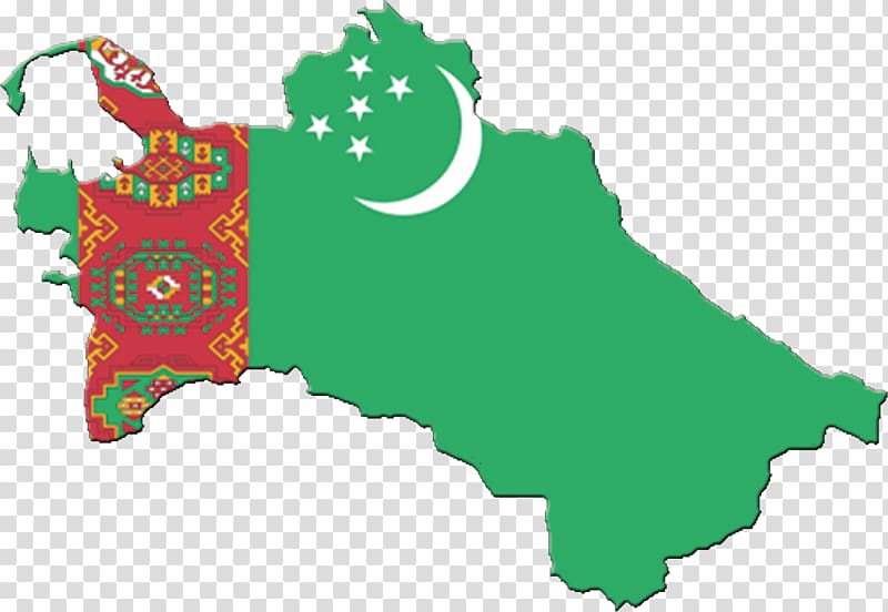 Flag of Turkmenistan Map, map transparent background PNG clipart