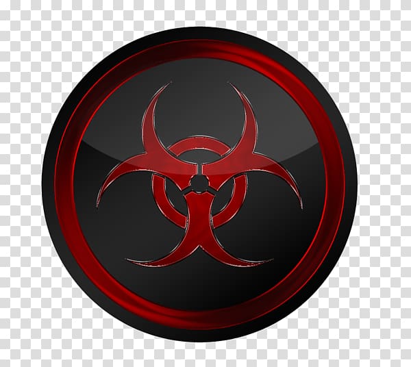 red biohazard sign