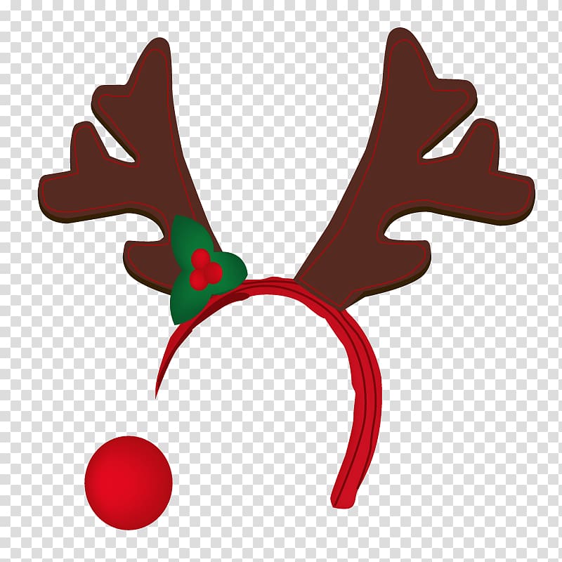 red and gray deer headdress, Reindeer Snapchat Filter transparent background PNG clipart