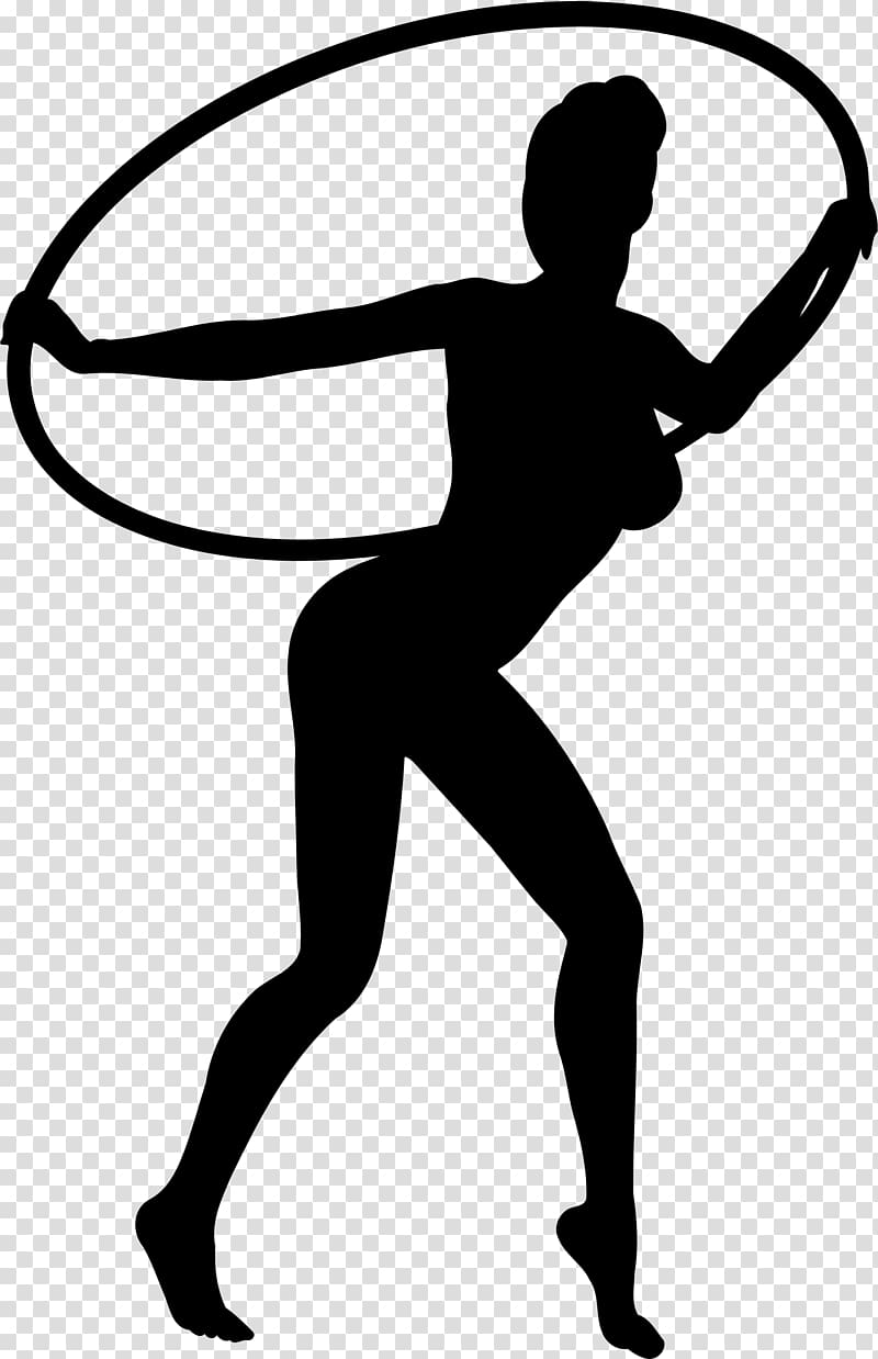 Silhouette Hula Hoops Dance , gymnastics transparent background PNG clipart